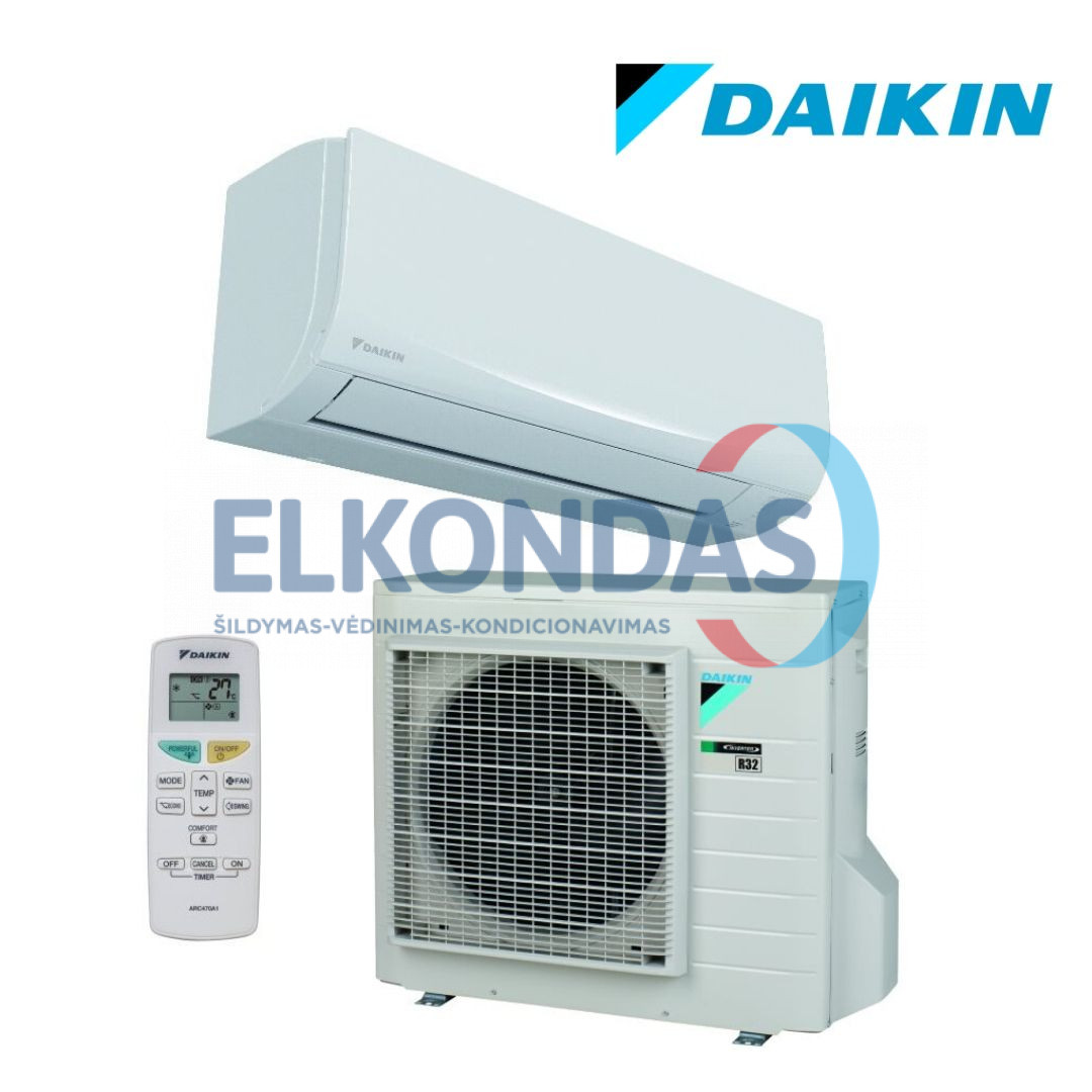 Daikin SENSIRA Split Inverter oro kondicionierius/ šilumos siurblys (oras-oras) FTXF25D/RXF25D (-15°C)